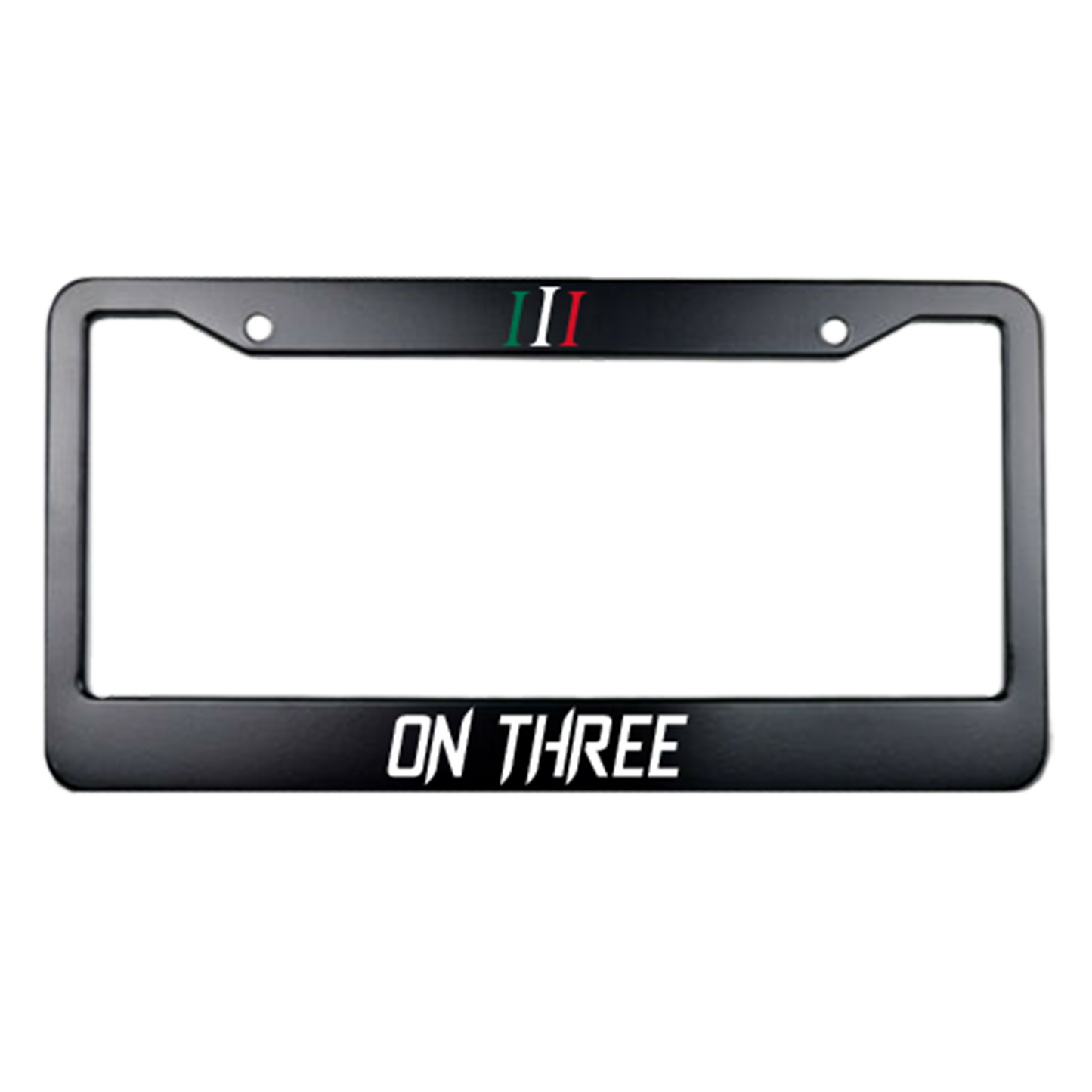 "ON THREE" Plate Frame