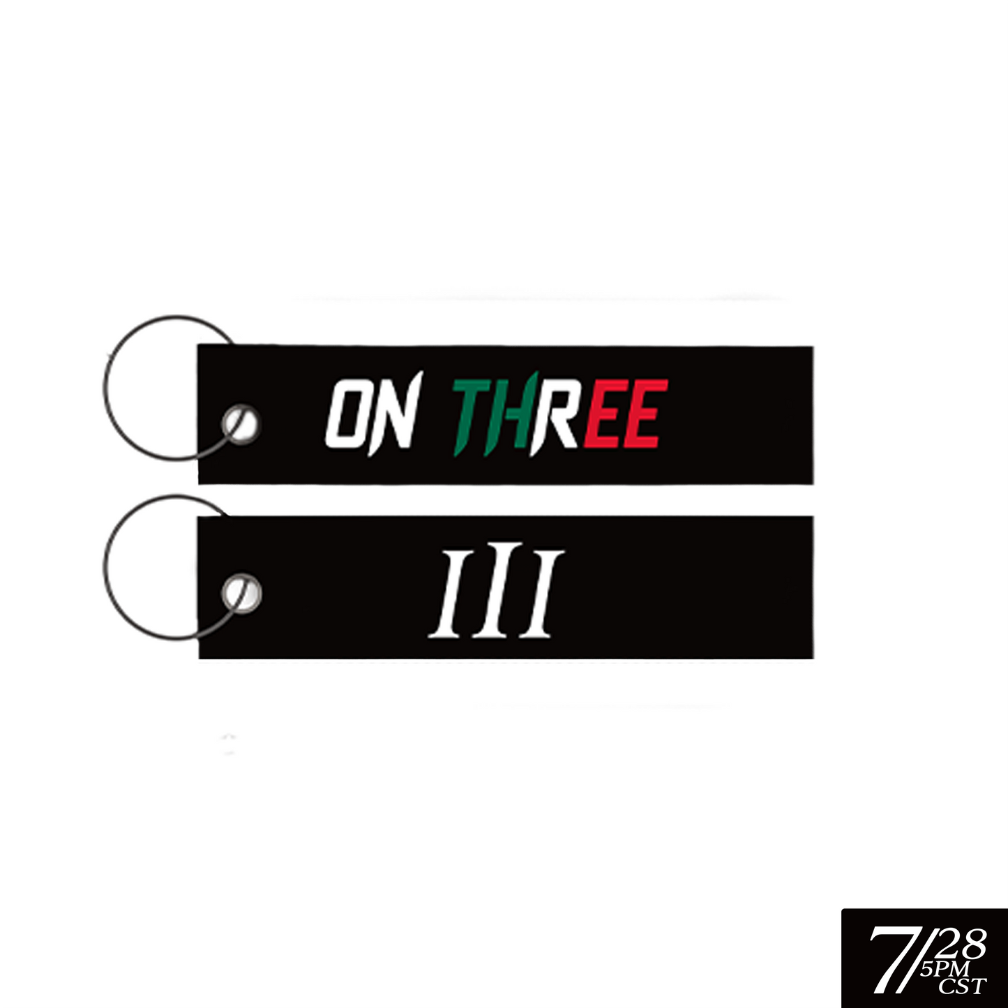 "ON THREE" Key Tag