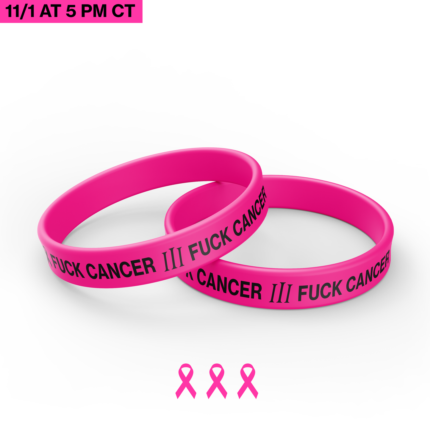 BCA "FUCK CANCER" WRISTBAND