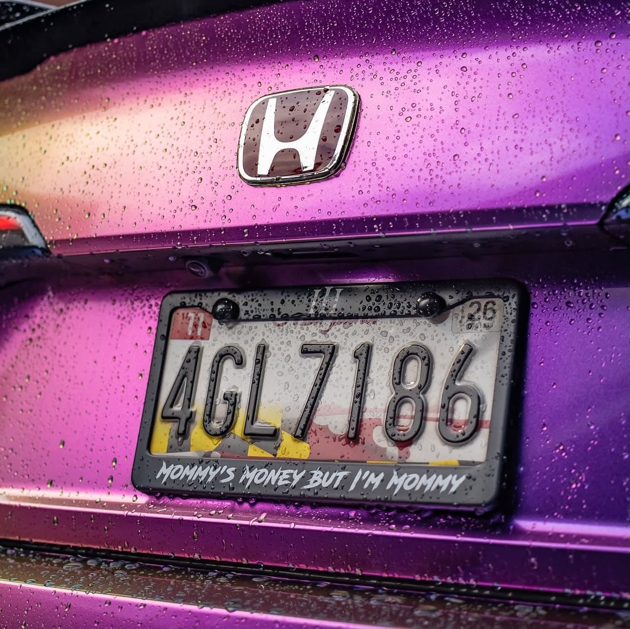 “MOMMY'S MONEY BUT I'M MOMMY" STEEL LICENSE PLATE FRAME