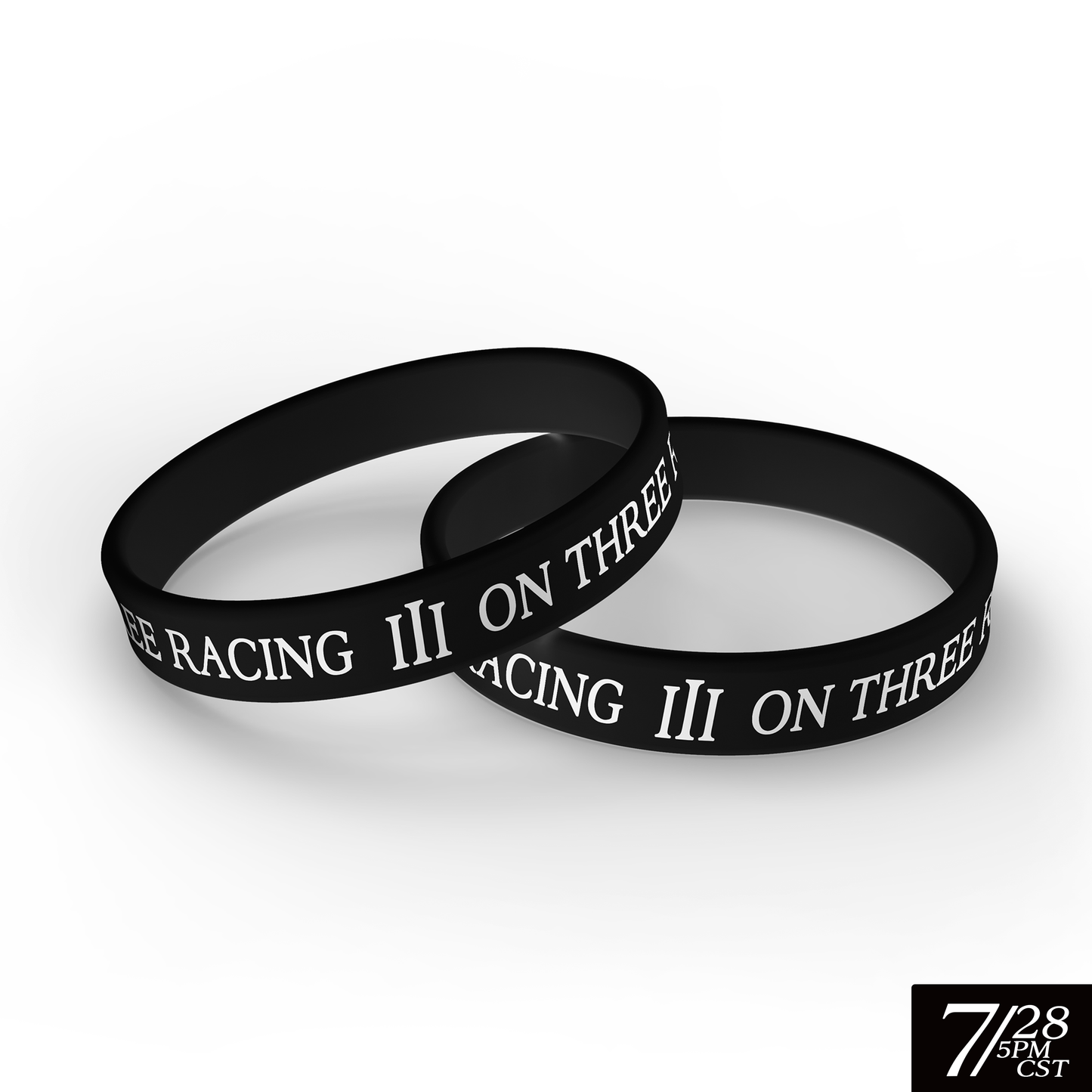 "ON THREE RACING" Wristband in Black
